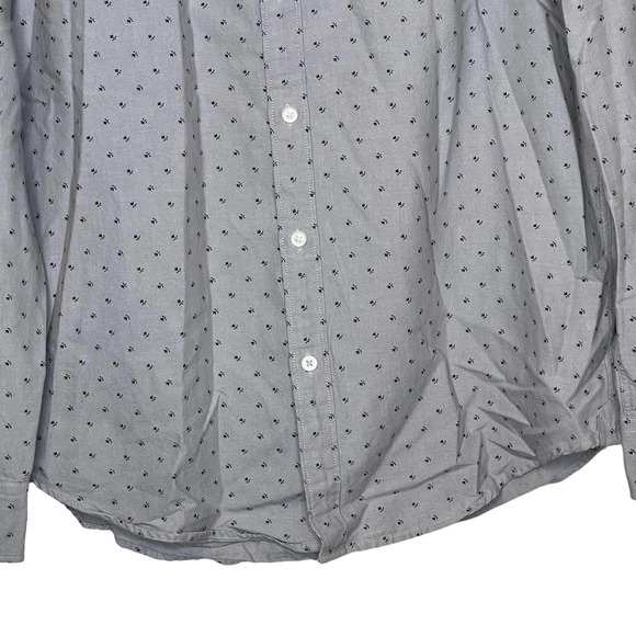 American Eagle Seriously Soft Classic Fit Floral Shirt Long‎ Sleeve Men Large - Picture 4 of 8